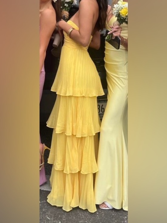 Lulus Dresses & Skirts - Lulu's Yellow Tiered Maxi Dress